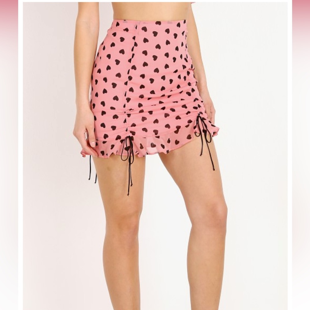 For Love and Lemons Dominique Mini Skirt Pink